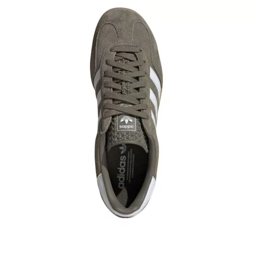 adidas Gazelle Indoor Olive Strata Cloud White Gum alacsony szárú sneaker – termékfotó, oldalnézet