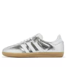 adidas Samba OG Silver Metallic Cracked Leather (Women's) alacsony szárú sneaker – termékfotó, oldalnézet