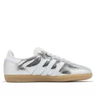adidas Samba OG Silver Metallic Cracked Leather (Women's) alacsony szárú sneaker – termékfotó, oldalnézet