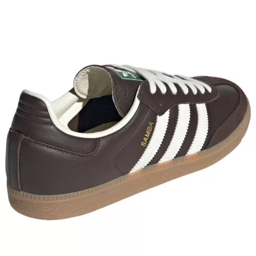 adidas Samba OG Dark Brown Off White Gum alacsony szárú sneaker – termékfotó, oldalnézet