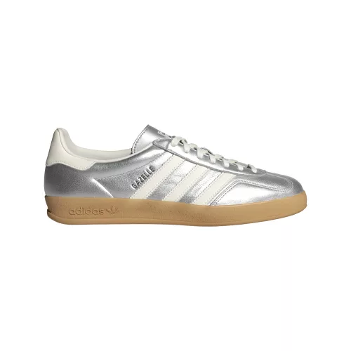 adidas Gazelle Indoor Silver Metallic Core White alacsony szárú sneaker – termékfotó, oldalnézet