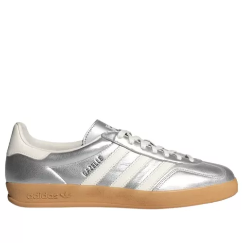 adidas Gazelle Indoor Silver Metallic Core White alacsony szárú sneaker – termékfotó, oldalnézet