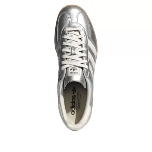adidas Gazelle Indoor Silver Metallic Core White alacsony szárú sneaker – termékfotó, oldalnézet