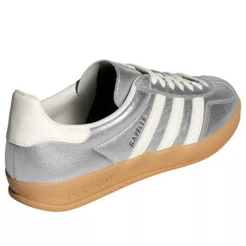 adidas Gazelle Indoor Silver Metallic Core White alacsony szárú sneaker – termékfotó, oldalnézet