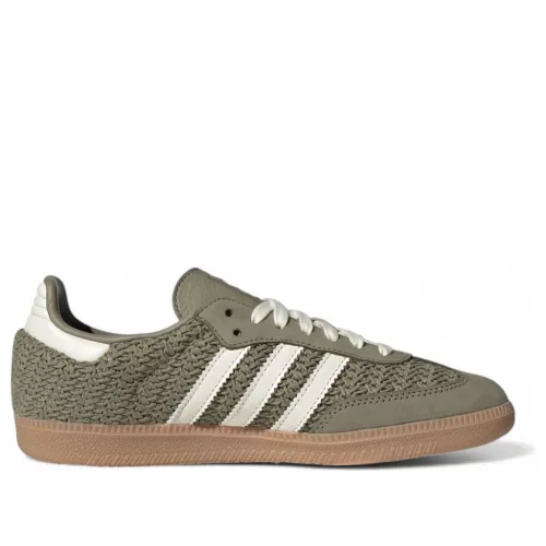 adidas Samba OG Crochet Pack Orbit Green (Women's) alacsony szárú sneaker – termékfotó, oldalnézet