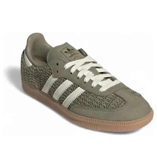 adidas Samba OG Crochet Pack Orbit Green (Women's) alacsony szárú sneaker – termékfotó, oldalnézet