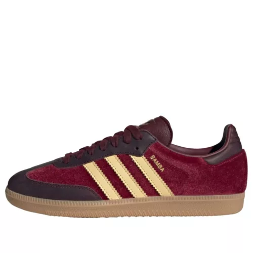 adidas Samba OG Shadow Red Velvet (Women's) alacsony szárú sneaker – termékfotó, oldalnézet