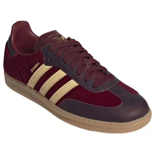 adidas Samba OG Shadow Red Velvet (Women's) alacsony szárú sneaker – termékfotó, oldalnézet