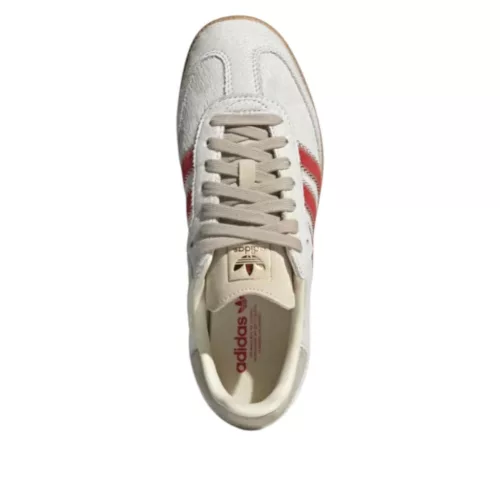 adidas Samba OG Pony Hair Wonder Beige Better Scarlet (Women's) alacsony szárú sneaker – termékfotó, oldalnézet