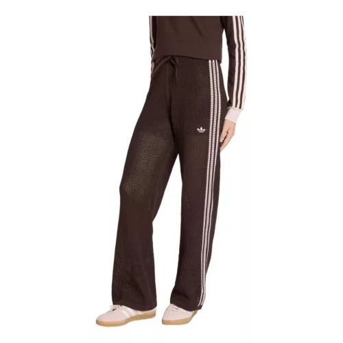 Adidas Knitted Crochet Firebird Track Pants Aurora Coffee – termékfotó, oldalnézet
