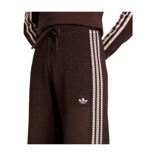 Adidas Knitted Crochet Firebird Track Pants Aurora Coffee – termékfotó, oldalnézet