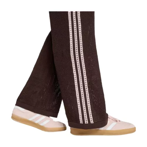 Adidas Knitted Crochet Firebird Track Pants Aurora Coffee – termékfotó, oldalnézet