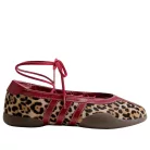 adidas Taekwondo Mei Ballet Leopard Print Team Victory Red (Women's) alacsony szárú sneaker – termékfotó, oldalnézet