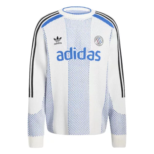 Adidas Blokecore Longsleeve Light Weight Pullover White Blue – termékfotó, oldalnézet