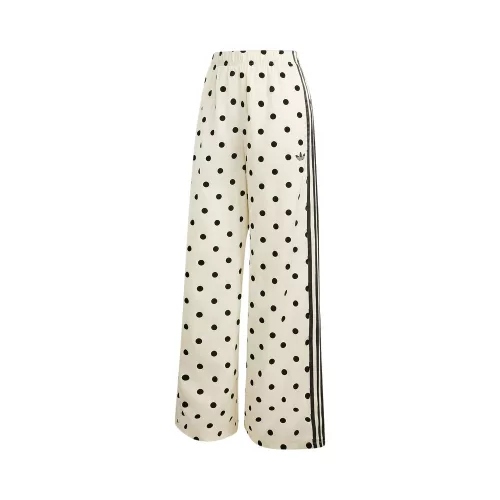 Adidas Satin Polka Dots Wide Leg Pants Off White női nadrág off white
