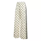 Adidas Satin Polka Dots Wide Leg Pants Off White női nadrág off white