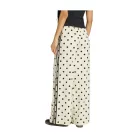 Adidas Satin Polka Dots Wide Leg Pants Off White női nadrág off white