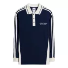 adidas Long Sleeved Polo Shirt Night Indigo uniszex póló sötétkék