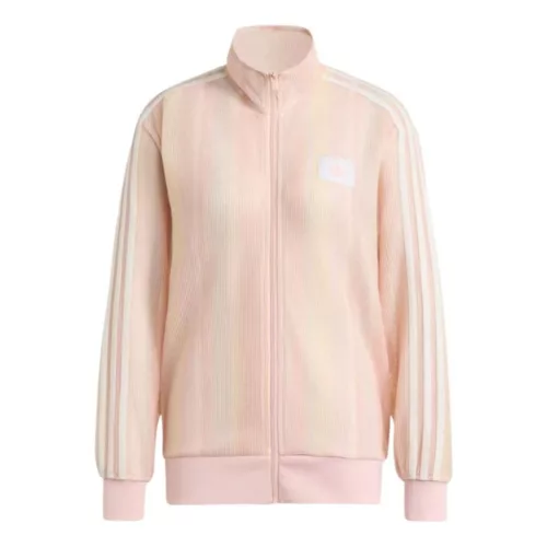 Adidas Originals Summer Glow Knitted Firebird Track Top Pink – termékfotó, oldalnézet