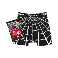 Supreme x Hanes Spider-Man Boxer Briefs (2 Pack) 'Black' – termékfotó, oldalnézet
