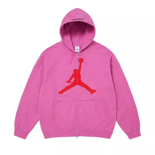 Supreme x Jordan Zip Up Hooded Sweatshirt 'Light Blue' – termékfotó, oldalnézet