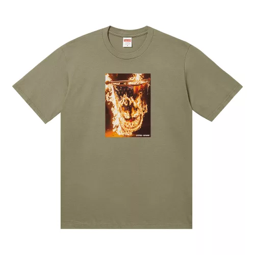 Supreme x Spitfire Flag Tee 'Light Olive' – termékfotó, oldalnézet