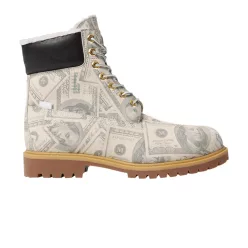 Timberland 6" Premium Waterproof Boot Supreme x MM6 Maison Margiela $100 Bills magas szárú sneaker – termékfotó, oldalnézet
