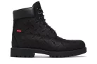 Supreme x Timberland 6 Inch Premium Waterproof Boot Embossed Diamond Plate Black férfi magas szárú bakancs fekete utcai sneaker