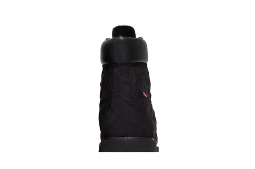 Supreme x Timberland 6 Inch Premium Waterproof Boot Embossed Diamond Plate Black férfi magas szárú bakancs fekete utcai sneaker