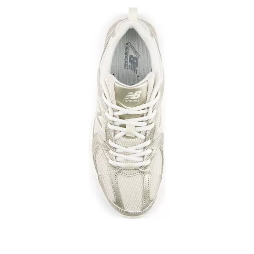 New Balance 530 Gold Metalic Linen alacsony szárú sneaker – termékfotó, oldalnézet
