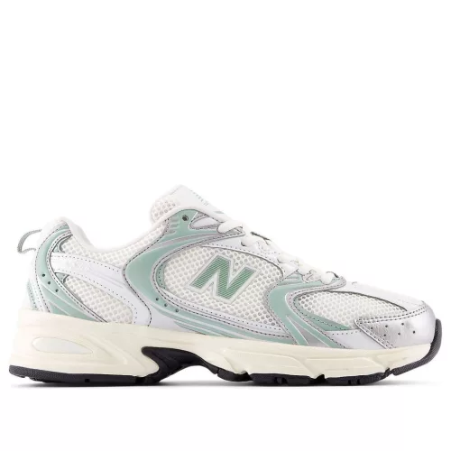 New Balance 530 Silver Metallic Mosaic Green alacsony szárú sneaker – termékfotó, oldalnézet