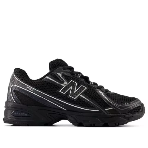 New Balance 740v2 Black Grey Silver alacsony szárú sneaker – termékfotó, oldalnézet