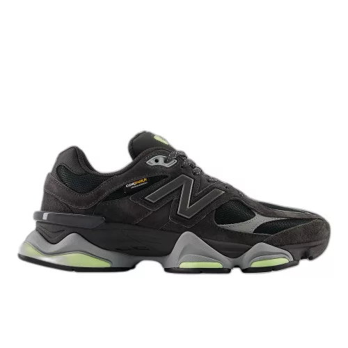 New Balance 9060 Black Cement Dry Lime alacsony szárú sneaker – termékfotó, oldalnézet