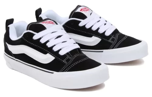 Vans Knu Skool Black White alacsony szárú sneaker – termékfotó, oldalnézet