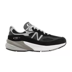 New Balance 990v6 MiUSA Black Grey White (Women's) alacsony szárú sneaker – termékfotó, oldalnézet