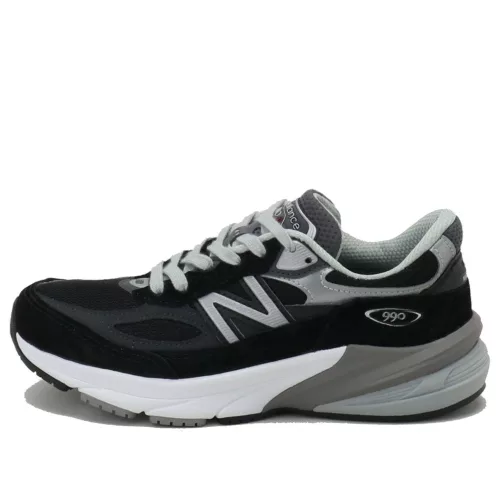 New Balance 990v6 MiUSA Black Grey White (Women's) alacsony szárú sneaker – termékfotó, oldalnézet