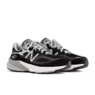 New Balance 990v6 MiUSA Black Grey White (Women's) alacsony szárú sneaker – termékfotó, oldalnézet