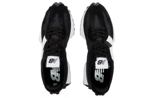 Wmns New Balance 327 'Black White' alacsony szárú sneaker – termékfotó, oldalnézet