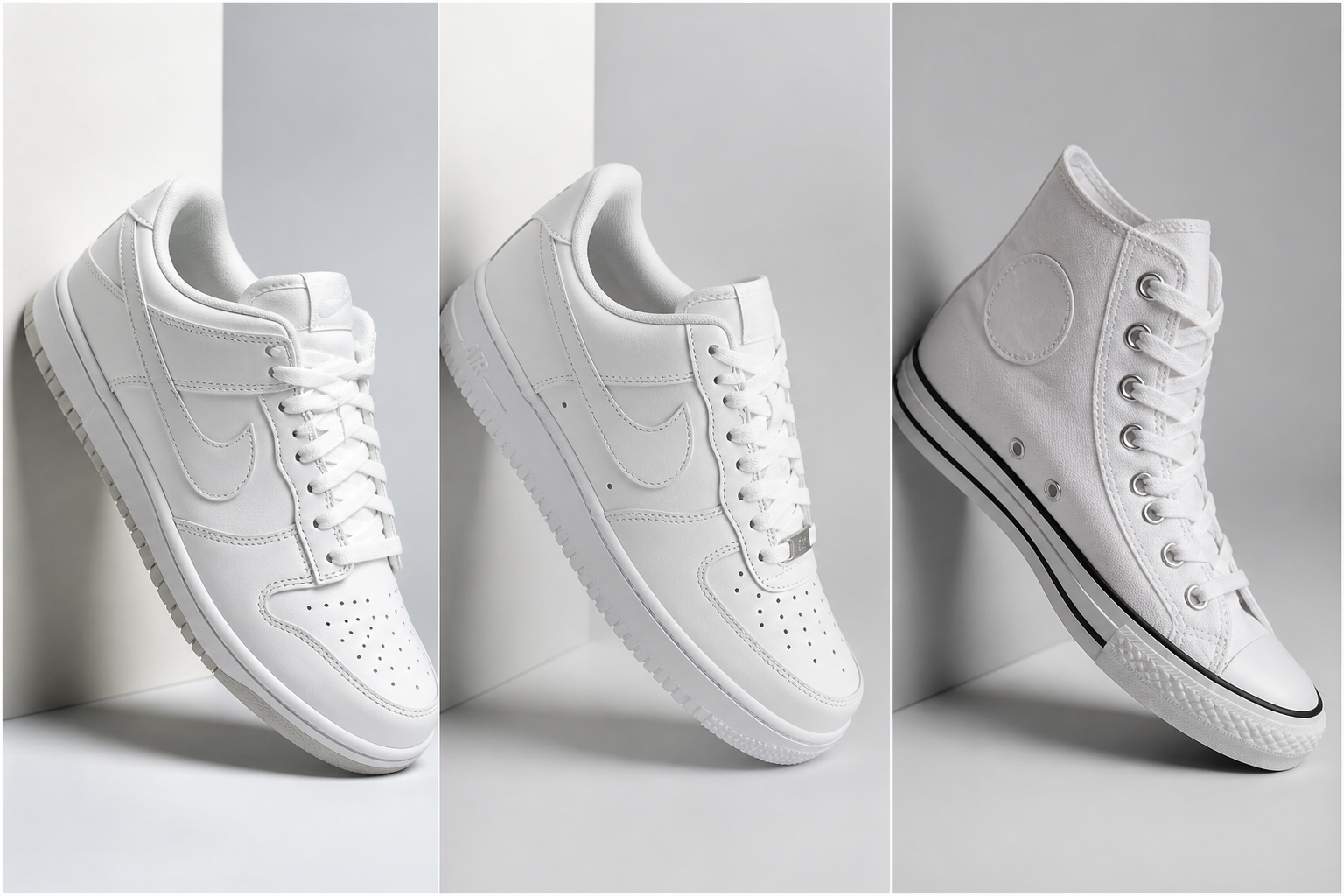 Nike Dunk, Air Force 1 vagy Converse Chuck Taylor: melyik fehér sportcipő illik hozzád?